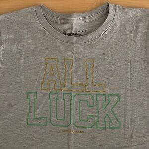 Under Armour 💚 🍀 Ladies “All Luck” T-shirt Size Medium